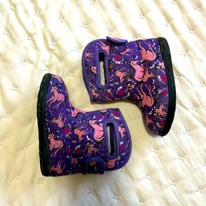 Bogs Baby Floral Unicorn in purple